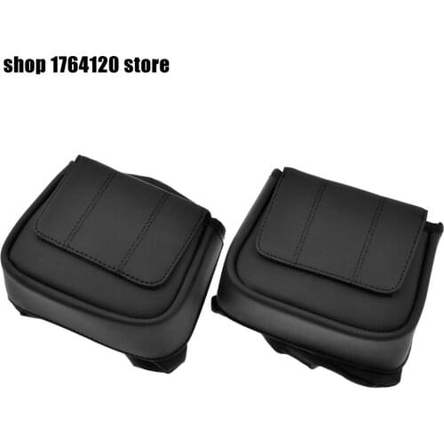 2pcs Motorcycle Lower Vented Leg Fairing Glove Box Tool Bag For Harley Touring Road King Street Glide Road Electra Glide 14-18