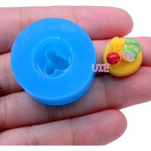GYL274U 14.1mm Fruit cake Silicone Mold Fondant Cake Decoration Candy Resin Clay Earrings Necklace Craft Soap Candle FOOD SAFE