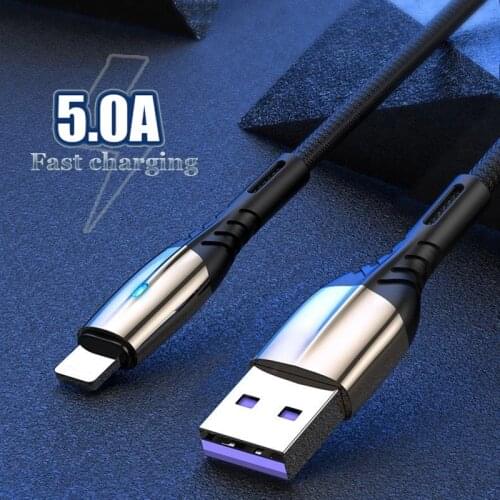5A 1m Micro USB Type C Cable LED Android Mobile Phone Charger Fast Charging Microusb Data Cord Charge For Xiaomi Samsung Huawei
