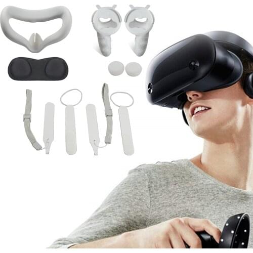 VR Protective Cover Set For Oculus Quest 2 VR Touch Controller Shell Case With Strap Handle Grip For Oculus Quest 2 Accessories