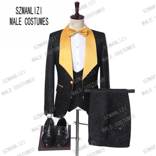 New Arrival 2019 Groomsmen Formal Groom Party Suit Terno Slim Fit Mens Tuxedo Blazer Wedding Suits For Men Bridegroom 3 Pieces