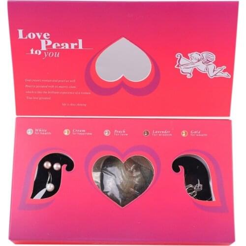 "Pearl Of Love"Pendant Necklace Gift Box DIY Natural Freshwater Aquaculture Clam Necklace Fabulous Gift For Lovers