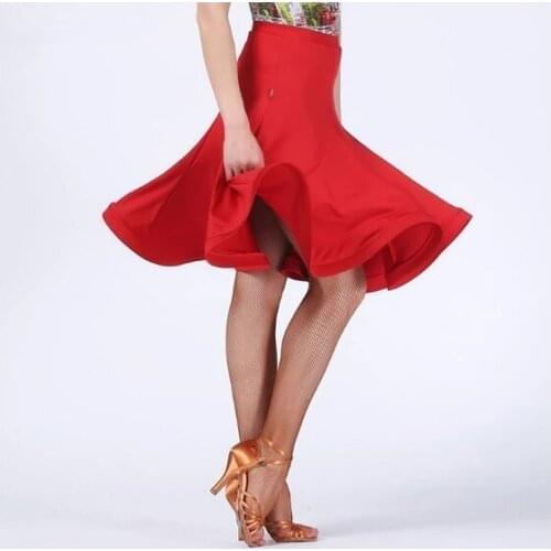 Square Latin Dance Skirt Sexy Dancing Skirt Dress Samba Tango Practice White Purple Latin Dress Performance Competition Latin