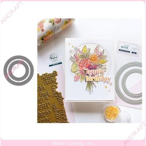 Round Blanking Frame Metal Cutting Dies for DIY Scrapbooking Photo Album Decorative Embossing Paper Card Crafts Die 2021