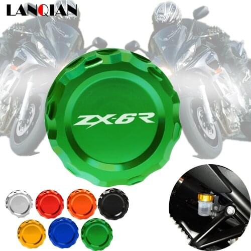 Motorcycle Filter Fluid Rear Brake Cylinder Oil Reservoir Cover capsFor Kawasaki Ninja ZX6R ZX-6R zx 6R 2009 2010 2011 2012-2014