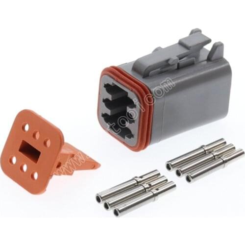 100 Kits DT06-6S 6Pins Male Female Wire Connector Kit Complete With Wedgelocks&Terminals for Adapter Amphenol Deutsch