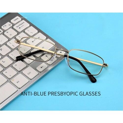 CLARA VIDA Metal Stainless Steel Anti-blue Light Reading Glasses Men Women Super Light+1.0 +1.5 +2.0 To +4.0