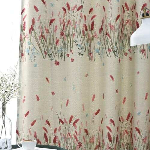 Printed Pink Blackout Curtain Window Tulle Rice Field Curtains for Living Room Bedroom Princess Baby Room Home Decoration Custom