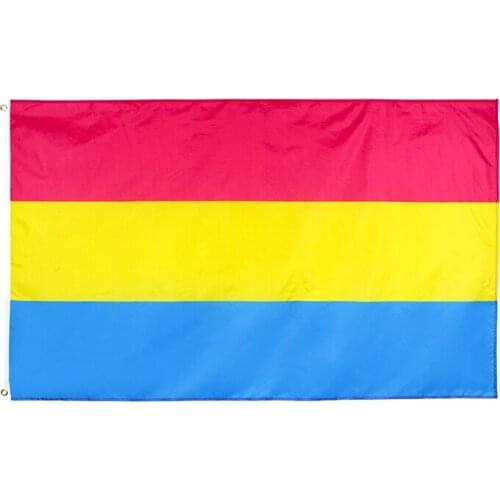 Cheap 90x150cm Omnisexual LGBT Pride Pan Pansexual Flag 3x5ft 100/200/500/1000 Pcs Polyester Printed