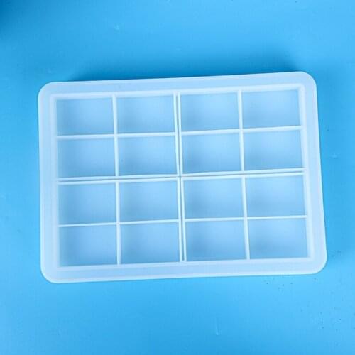 Rectangle Tray Crystal Epoxy Resin Mold Serving Board Placemat Silicone Mould T84A