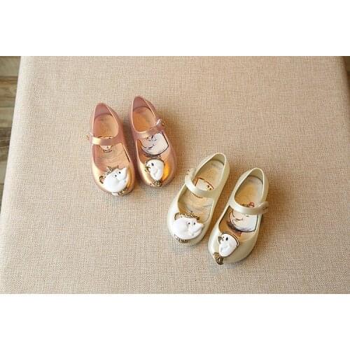 New girls sandals summer cartoon Beauty Beast Shoes Teacup boys Girls Shoes Jelly Sandals Princess footwear non-slip Sandals