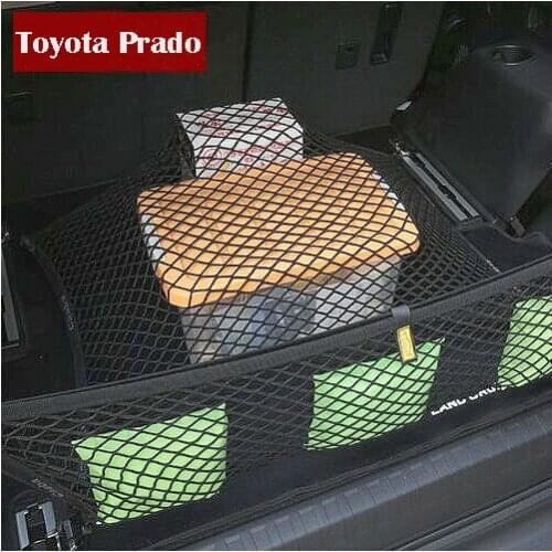 Car Stowing Tidying Mesh String Bag For Toyota Land Cruiser Prado Accessories FJ 150 2700/4000 2010-2014
