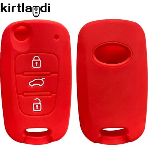 Silicone Key Cover Holder for Hyundai IX20 Solaris for KIA Rio X-line Ceed Soul Cerato Sorento Picanto Sportage K5 Key Case Fob