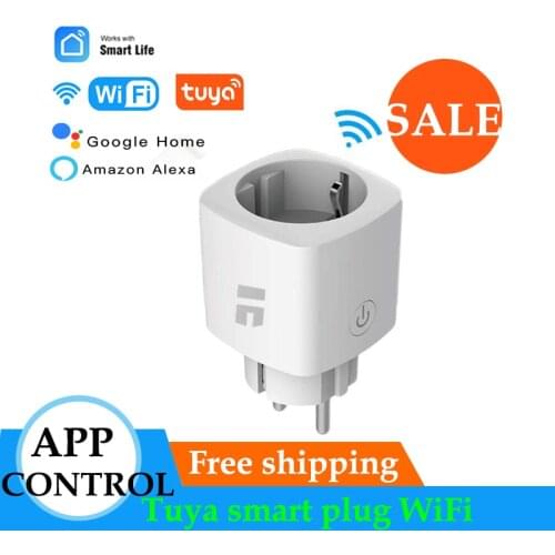NEW Tuya Smart Plug EU Wifi 10A Mobile App Control Timer Measure Power Consumption Work With Alexa Google Smart Life TREKSTOR