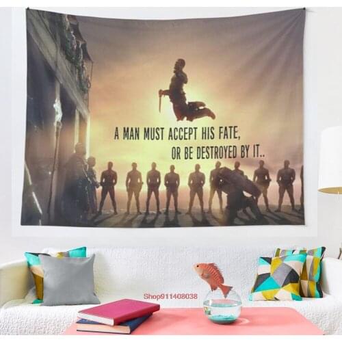 Spartacus quote tapestry Wall Hanging Astrology Divination Bedspread