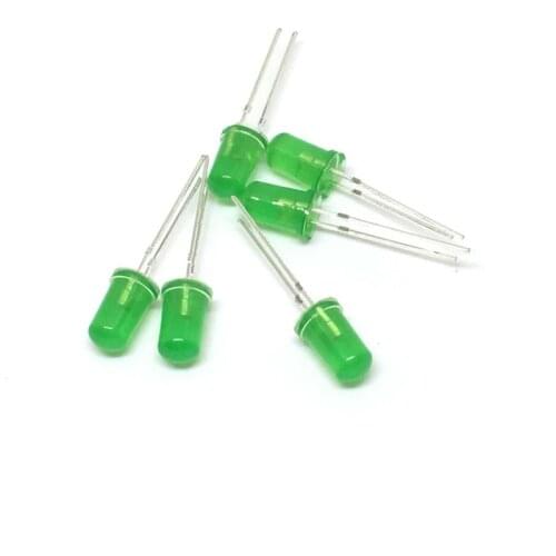100Pcs LED 5mm green color Green Light Super Bright Bulb Lamp for arduino