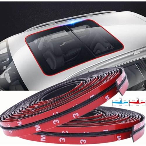 2meters Car Styling Moulding Roof Protector Seal Trip Noise Weatherstrip Front Rear Windshield Edge Sealing Strips Accessories