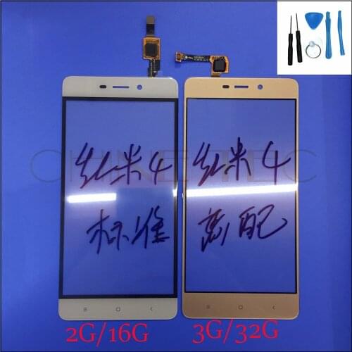 10pcs Touch Screen Front Glass Panel Display Digitizer Assembly for Xiaomi Redmi 4 ,2G/16G Redmi4 Pro 3G/32G