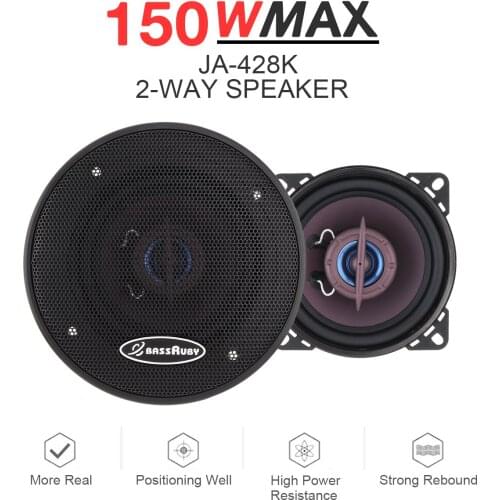 2pcs 4 Inch 150W Universal 2 Way Car Coaxial Speakers Audio Stereo Full Range Frequency HiFi High Power Loudspeakers for Car