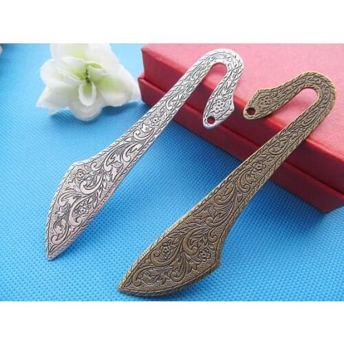 20pcs 23mmx115mm Antique Silver/Antique Bronze Filigree Flower Hair Kanzashi/Bookmark Pendant Charm/Finding,DIY Jewelry