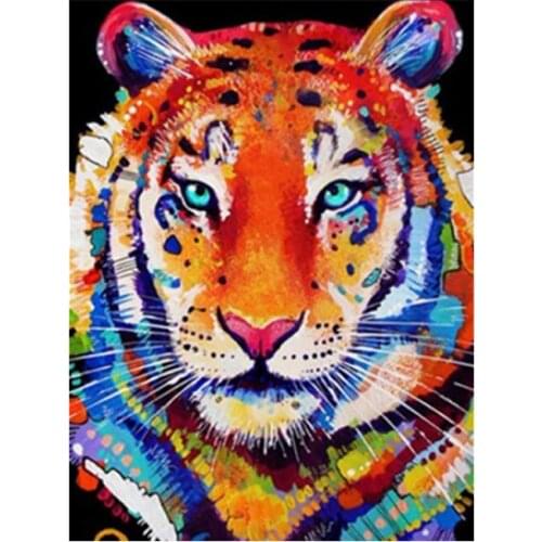 5D DIY Diamond painting Tiger head Animal Full Drill Cross Stitch Diamond Embroidery Mosaic Home Decor Handmade Gift