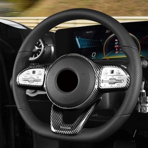 Car Steering Wheel Button Frame Sticker Trim for Mercedes Benz A class W177 W205 W213 Sport Edition 2019 2020