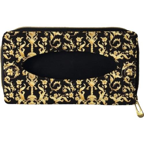 2021 Car Sun Visor Tissue Box Holder High Quality Luxury Design Cover Case Clip PU Leather Backseat Tissue Case Car Accessories