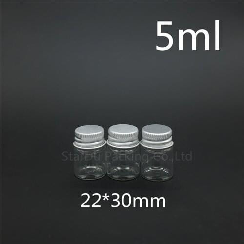 Free Shipping 1000pcs/lot Diameter 22*30mm 5ml Glass Bottle Screw Cap For Vinegar alcohol, carft/storage Candy Bottles