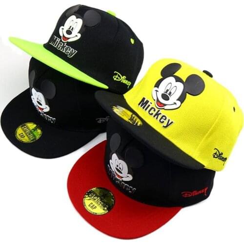 Disney Anime Cartoon Mickey Snapback Cotton Baseball Cap Men Women Hip Hop Dad Mesh Hat Trucker Hat Dropshipping birthday gift