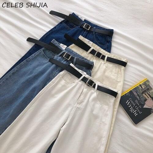 Boyfriends Baggy Jeans Woman Vintage Blue High Waist Jeans Woman Clothes Wide Leg Pants Streetwear Y2k Jeans Female Summer