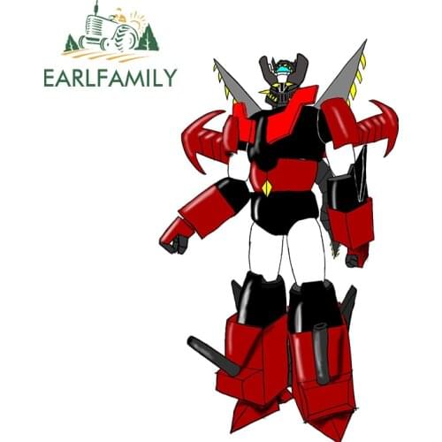 EARLFAMILY 13cm x 7.8cm for Mazinger Z Funny Car Sticker Refrigerator RV Vinyl Decal Scratch-Proof Waterproof Car Door Protector