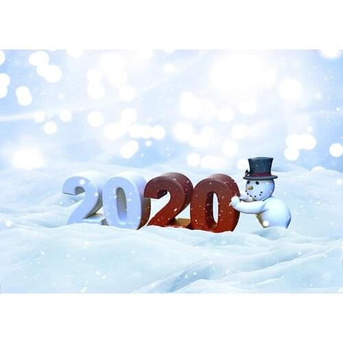 Photographic Backgrounds Snowman Flare Bokeh Custom Backdrops for Children Baby Shower New Year Party Photoshoot Photo Studio