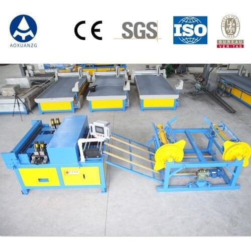 HVAC Tube Forming Machine for Sheet Metal Leveling Beading Notching Shearing Folding