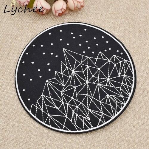 Lychee Embroidered Iron On Patch Badge Bag Clothes Fabric For Women DIY Sewing Appliques Craft Patches With Adhesive