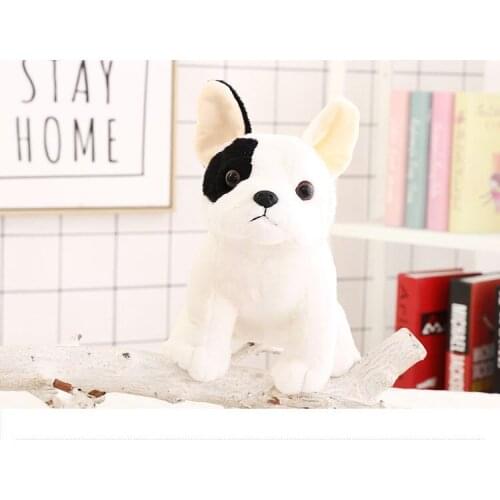 Middle cute plush bulldog toy lovely black&white dog doll gift about 27cm 2753