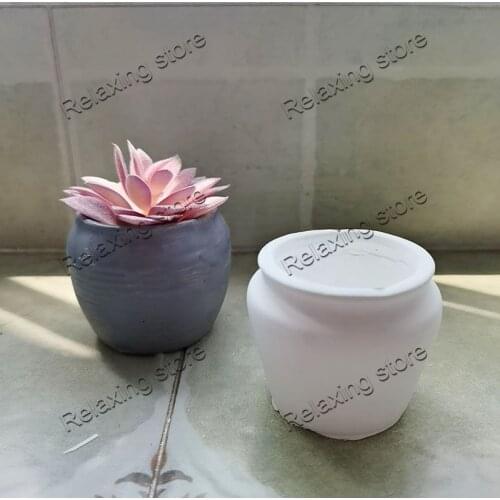 Mini Pot Concrete Planter Molds DIY Cement Flowerpot Silicone Mold For Succulent Plants Plaster Decoration Mould