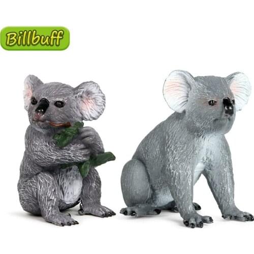 Simulation Wild Animals Plastic Action PVC Solid Model Cute Koala Figures Collection Toy for children Educational Cognition Gift