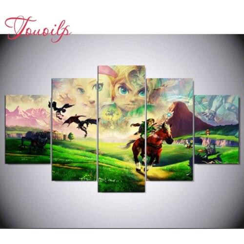 Diamond Painting nature,full square&round Diamond Embroidery Cross Stitch,diamond Mosaic,"Game character"home decoration 5 pcs