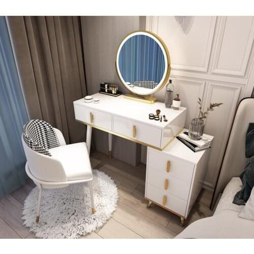 Nordic Light luxury bedroom modern simple dressing table network red wind storage cabinet integrated dressing table