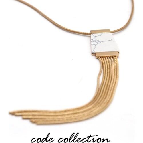 NEW Fashion Stone Tassel Bohemia Necklace&pendants For Women Girl Long Statement Necklace Chain Jewelry Christmas Gifts