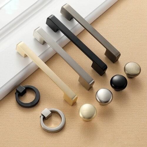 New Cabinet Handles Knobs Zinc Alloy Kitchen Handle Cupboard Door Pulls Drawer Knobs Bedroom Door Furniture Handle Hardware