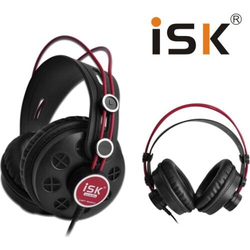 Hot ISK HP-580 Original Headphone Semi-open Dynamic Stereo Monitoring Earphone DJ Headset Noise Cancelling Headset Noise cancel