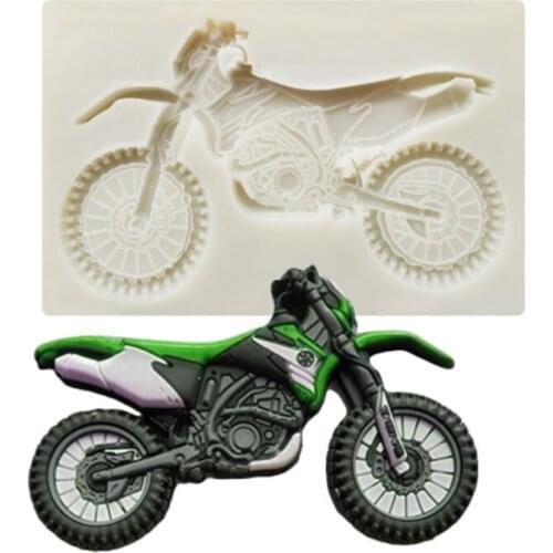 Motorbikes Silicone Mold for Fondant Cake Decorating, Cupcakes, Sugarcraft, Cookies, Candies, Cards and Clay Bakeware Tools