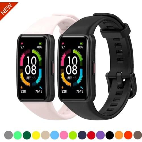 Silicone strap Compatible with Huawei Band 6/Honor Band 6 Original replacement smart bracelet wristband for Huawei Band 6 strap