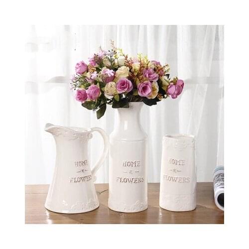 Modern minimalist ceramic vase small fresh living room drying flower tableware vase creative home decoration ornaments