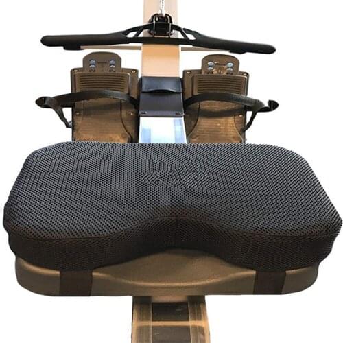 Elastic Straps Sports Anti-slip Memory Foam Black Accessories Parts Exercise Seat Cushion Washable Cover Rowing Machine Durable