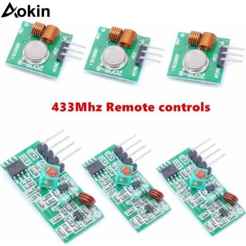 433 Mhz Superheterodyne RF Receiver and Transmitter Module For Arduino uno Wireless module Diy Kits 433Mhz Remote controls