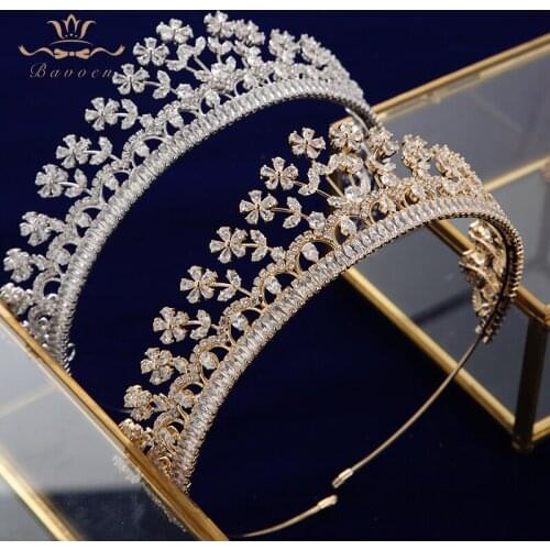 Elegant Sparkling Full Zircon Bridal Tiaras Headpiece Crystal Crowns Headbands Wedding Hair Accessory