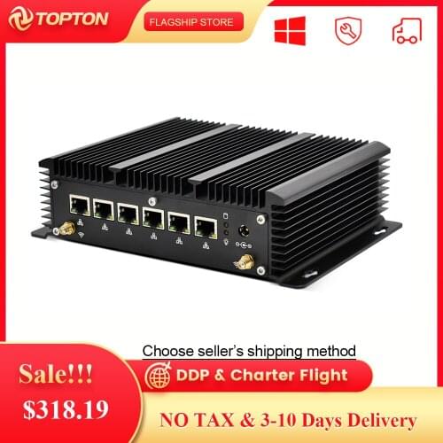 Topton Industrial PC Intel Core i5-10210U 4 Cores 8 Threads 6*RJ45 LANs 2*RS232 COM pfSense Computer hardware Fanless Mini Pc
