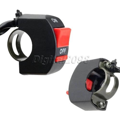 Motorcycle Bike Handlebar Switch ATV Scooter Kill Stop Switch ON/OFF Button Connector Scooter Fog Light Headlight 12VDC Switch